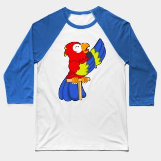 Parrot as Singer with Microphone Baseball T-Shirt